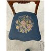 Image 15 : ANTIQUE CARVED MAHOGANY AND NEEDLEPOINT SIDE CHAIR, DEMI-LUNE TABLE, VINTAGE WOODEN SERVING TRAY, BA