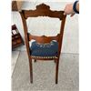 Image 17 : ANTIQUE CARVED MAHOGANY AND NEEDLEPOINT SIDE CHAIR, DEMI-LUNE TABLE, VINTAGE WOODEN SERVING TRAY, BA