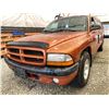 Image 2 : PARKSVILLE - 2000 DODGE DAKOTA ORANGE  231516 KMS - 662680-2