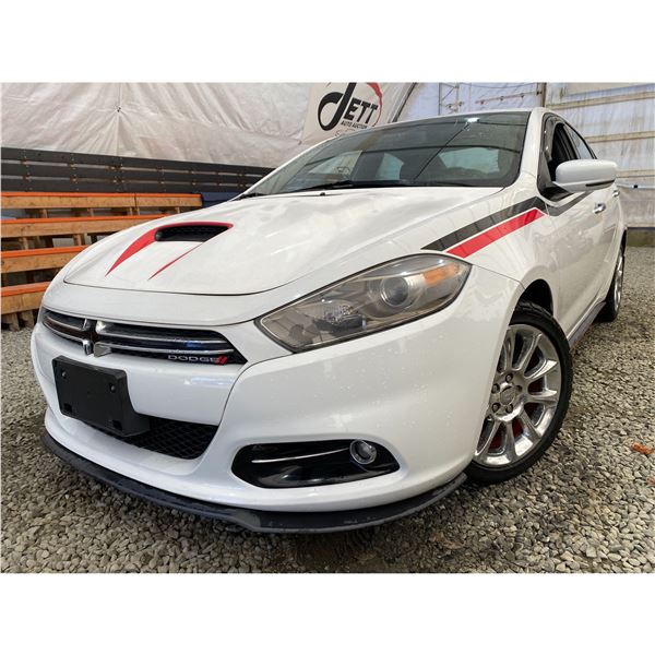 PARKSVILLE - 2013 DODGE DART WHITE 72776 KMS - 347282-3