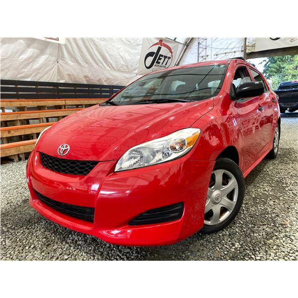 PARKSVILLE - 2009 TOYOTA COROLLA MATRIX RED 299493 KMS - 046386-2