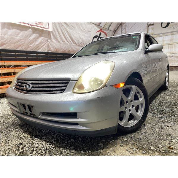PARKSVILLE - 2003 INFINITI G35 GREY 243006 KMS - 326033-3