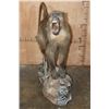 Image 2 : Life-sized African CHACMA BABOON on a Rocky Base