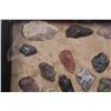 Image 2 : (44) Prehistoric Native American ARROWHEADS with an AXE Head Artifact in a Display Frame