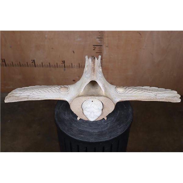 Alaskan Native or Inuit Hand-carved WHALE Vertebra Sculpture