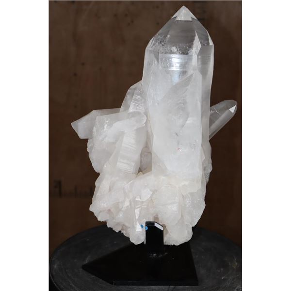 XXL CLEAR QUARTZ CRYSTAL Formation Specimen on a Custom Display Stand