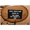 Image 4 : *Sam Smead Estate* Reproduction SMALLMOUTH BASS Fish Mount with Commemorative Plaque