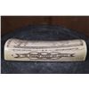 Image 2 : Scrimshawed Bone SCULPTURE "The Whaler Indian Off Tahiti"
