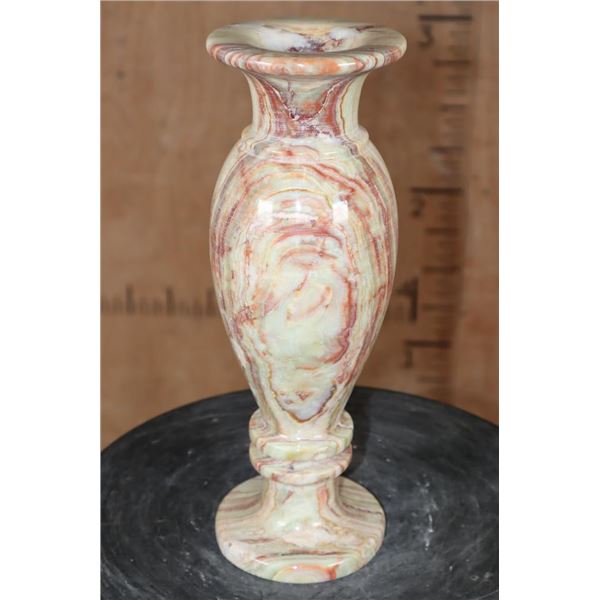 Big Carved and Polished Green Banded Onyx VASE