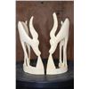 Image 1 : *TEXAS RESIDENTS ONLY* Set of (2) ELEPHANT IVORY Antelope Sculptures Carved from the Same Tusk