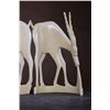 Image 6 : *TEXAS RESIDENTS ONLY* Set of (2) ELEPHANT IVORY Antelope Sculptures Carved from the Same Tusk