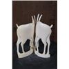 Image 7 : *TEXAS RESIDENTS ONLY* Set of (2) ELEPHANT IVORY Antelope Sculptures Carved from the Same Tusk