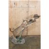Image 7 : Life-sized CARACAL CAT "Leaping" at 2 FRANCOLIN Birds on a Decorative Base