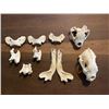 Image 2 : (2) WOLVERINE Skulls, (1) Set of WOLF Jaws, and (6) Butterfly Vertebrae from a WOLF and WOLVERINE