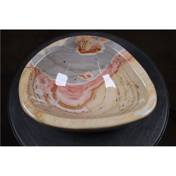 Polished POLYCHROME JASPER Mineral Bowl
