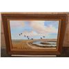 Image 2 : Original Signed Sam A. Roberts Jr. Painting of Waterfowl on Canvas in a Wood Frame