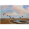 Image 3 : Original Signed Sam A. Roberts Jr. Painting of Waterfowl on Canvas in a Wood Frame