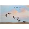 Image 4 : Original Signed Sam A. Roberts Jr. Painting of Waterfowl on Canvas in a Wood Frame