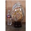 Image 2 : XL Polished PETRIFIED WOOD Egg with Inclusions on a Rotating Wood Display Stand