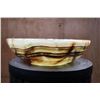 Image 3 : XL Polished Hand-carved Green Banded Onyx BOWL