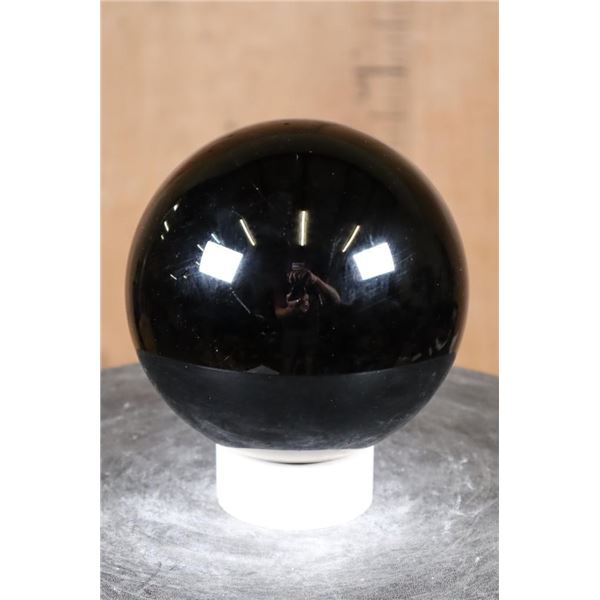 Big Polished OBSIDIAN Mineral Sphere Specimen