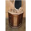 Image 7 : SABLE and ROAN Double Mount on a Wood Pedestal Mount with Hide Panels