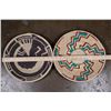 Image 2 : (2) Handwoven Decorative Southwestern Style Coiled Straw Baskets