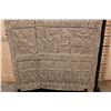 Image 5 : Big Antique Hand-carved Wood African Granary DOOR on a Custom Metal Stand