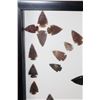 Image 3 : (38) Native American ARROWHEADS with (3) Turquoise Pieces in a Display Frame