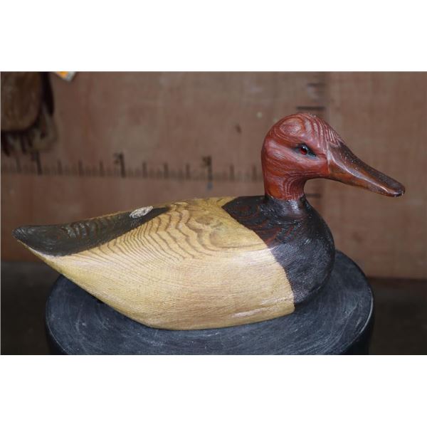 Thomas Burtle Oatman Signed CANVASBACK DRAKE Duck Decoy from 1980