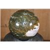 Image 4 : Massive XXXL Polished ORBICULAR OCEAN JASPER Mineral Sphere Specimen with Many Druzy Inclusions