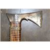 Image 2 : Hand-made Polish CIUPAGA or SHEPHERD'S AXE Signed GRS 1964 with Brass Accents
