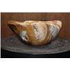 Image 3 : Polished NATURAL ONYX or BANDED CALCITE Decorative Bowl