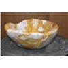 Image 5 : Polished NATURAL ONYX or BANDED CALCITE Decorative Bowl