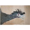 Image 5 : CRESTED GUAN (Chacalaca) Bird Mount on a Fractal Burned Wood Plaque