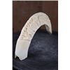 Image 4 : Hand-carved HIPPOPOTAMUS Tusk Featuring 2 Elephants and Trees