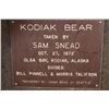 Image 4 : *Sam Snead Collection* Life-sized KODIAK BEAR on a Wood Base with Wheels