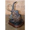 Image 6 : Original Bronze "Man is a Hunter" SCULPTURE #9/36 Signed by Rick Taylor on a Rotating Wood Base