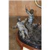 Image 9 : Original Bronze "Man is a Hunter" SCULPTURE #9/36 Signed by Rick Taylor on a Rotating Wood Base