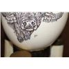 Image 4 : OSTRICH EGG Featuring a Scrimshawed Cape Buffalo on a HIPPOPOTAMUS Ivory Stand