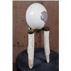 Image 6 : OSTRICH EGG Featuring a Scrimshawed Cape Buffalo on a HIPPOPOTAMUS Ivory Stand