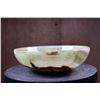 Image 4 : Large Polished Natural GREEN BANDED ONYX Decorative Bowl