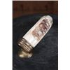 Image 3 : Scrimshawed HIPPOPOTAMUS Tusk or Tooth Featuring Elephants with a Brass Stand