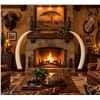 Image 1 : *TEXAS RESIDENTS ONLY* Massive Set of ELEPHANT IVORY TUSKS on Wood Bases