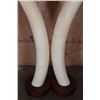 Image 10 : *TEXAS RESIDENTS ONLY* Set of ELEPHANT IVORY Tusks on Wood Bases
