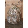 Image 11 : Absolutely Massive XXXL Polished PETRIFIED WOOD Egg with Druzy Inclusions on a Black Ring Stand