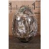 Image 6 : Absolutely Massive XXXL Polished PETRIFIED WOOD Egg with Druzy Inclusions on a Black Ring Stand