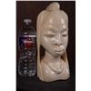Image 2 : *TEXAS RESIDENTS ONLY* ELEPHANT IVORY Tusk Bust of a Fulani Woman from West Africa