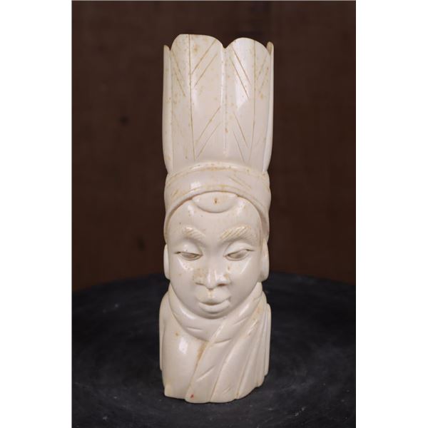 *TEXAS RESIDENTS ONLY* ELEPHANT IVORY Tusk Bust of a Mangbetu Woman from the Congo