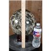 Image 2 : Massive XXL Polished BLACK MOONSTONE Mineral Sphere Specimen with a Wood Stand